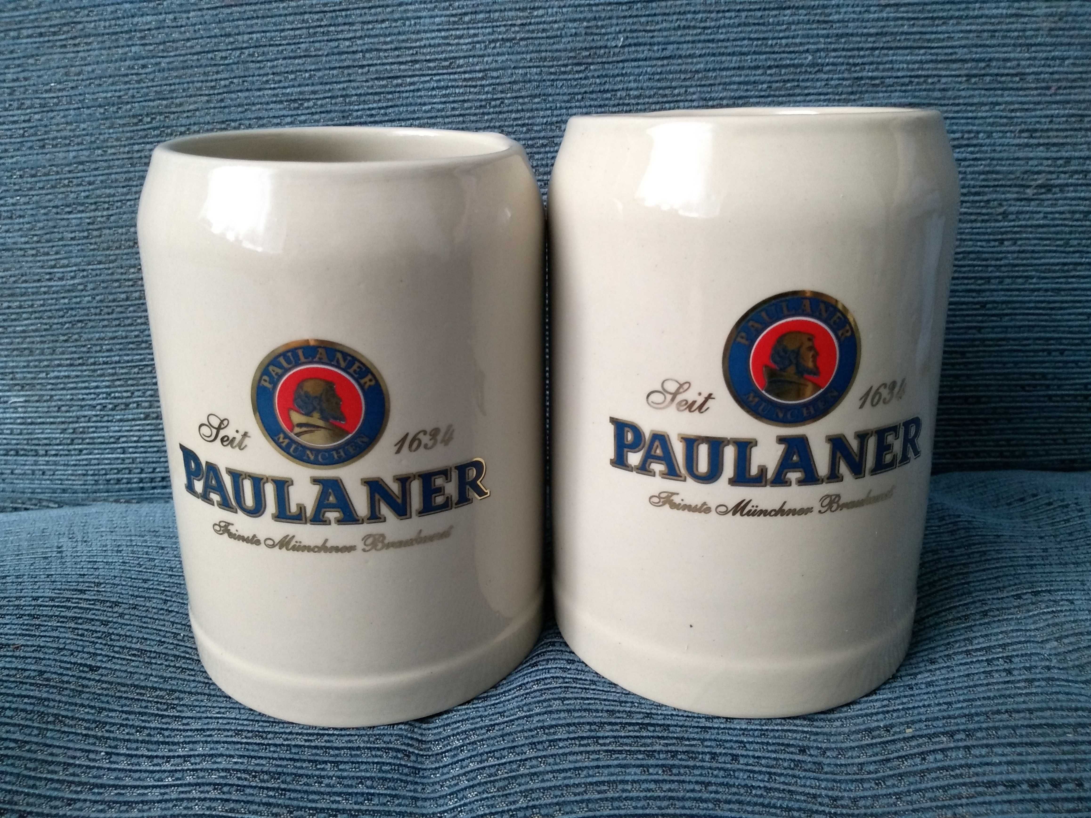 Kufle ceramiczne do piwa Paulaner Monachium 0,5 l