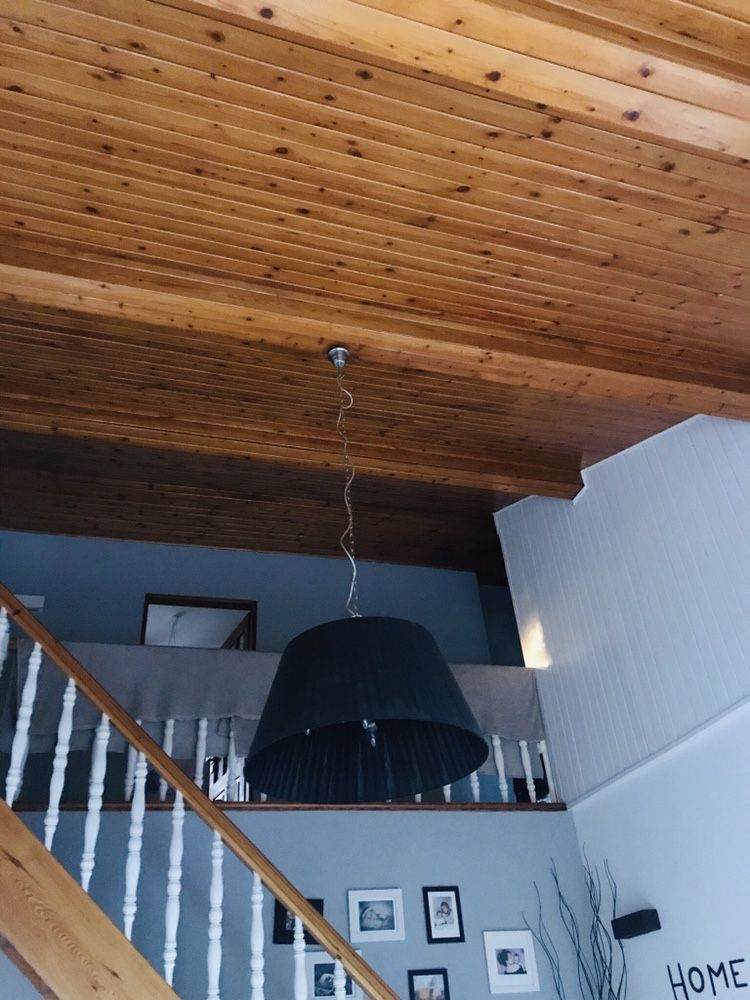 Lampa zyrandol czarny materiał glamour duzy abażur klosz