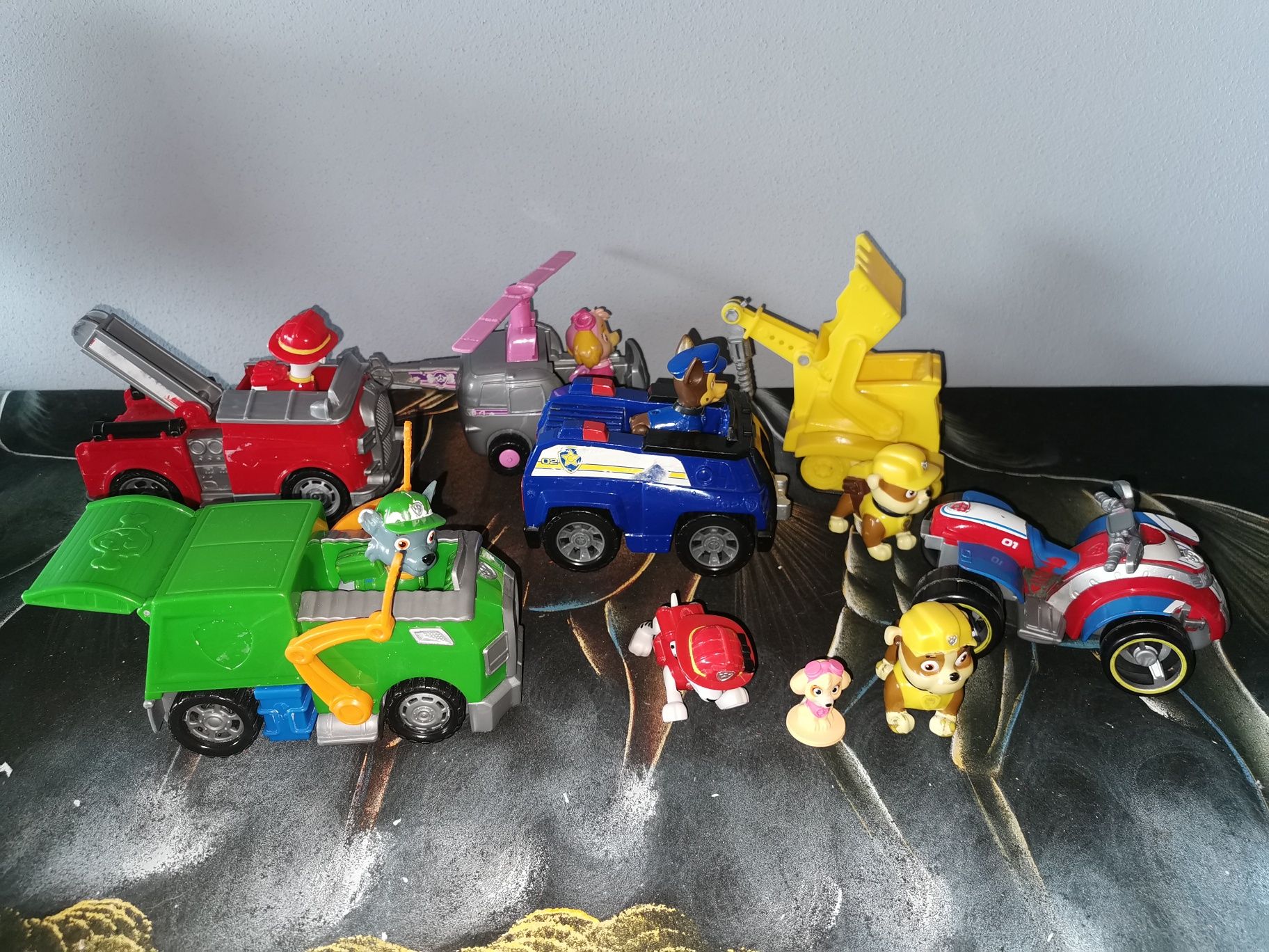 Zestaw pojazdów psi patrol, duże Figurki, ekipa piesków Gratis quad