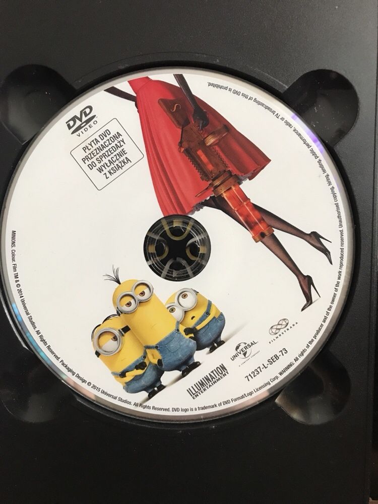 Książeczka i film na dvd Minionki