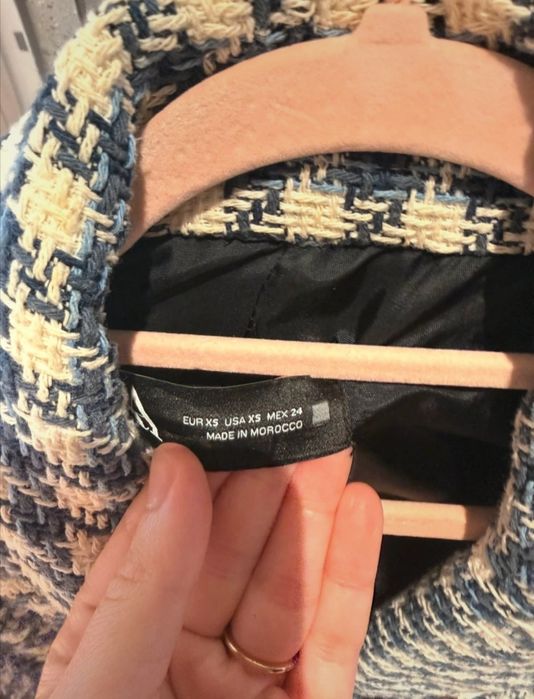 Marnarka damska ZARA złote guziki pepitka XS