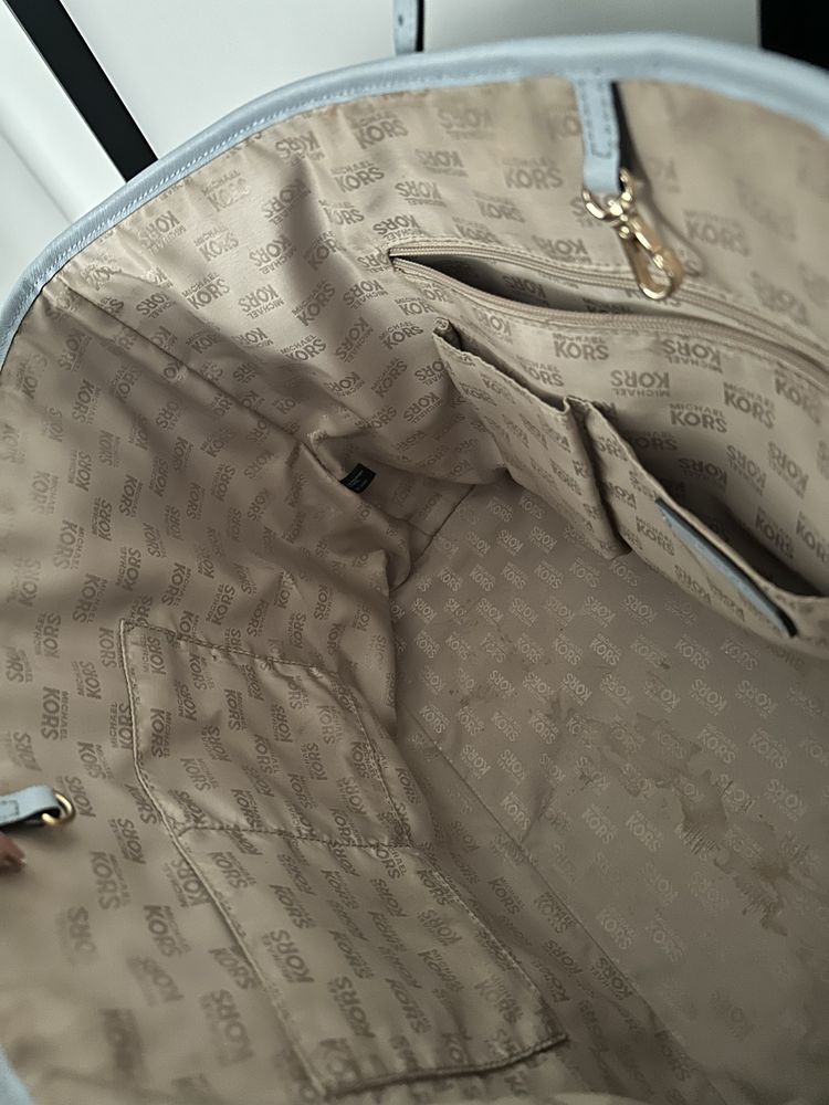 Michael KORS Carryall Tote SHOOPER BAG / saffiano pale blue z Usa