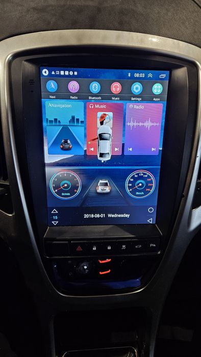 Radio android samochodowe opel astra j IV 4 nawigacja styl tesli