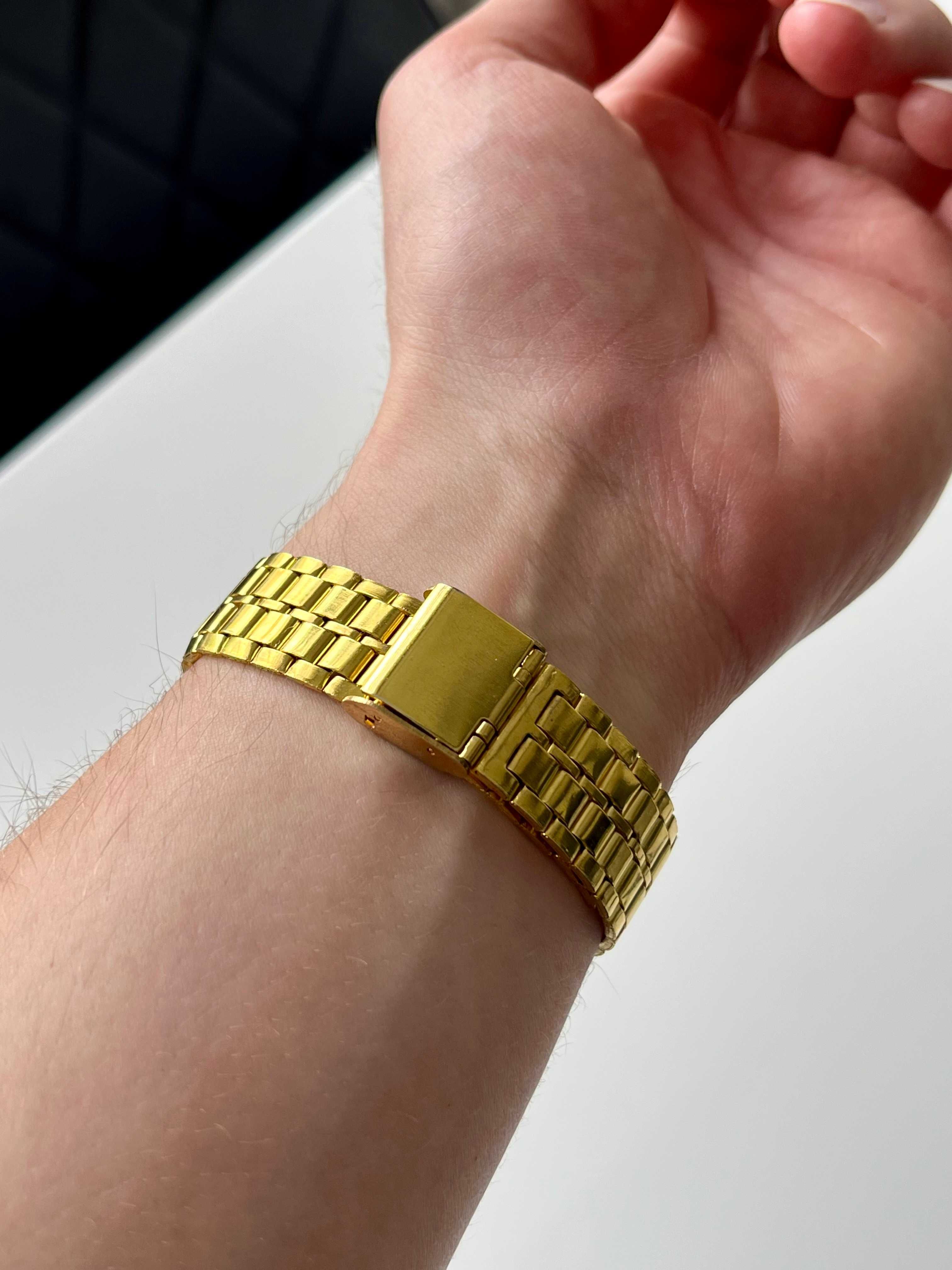 NOWY Złoty Zegarek Vintage w stylu Casio