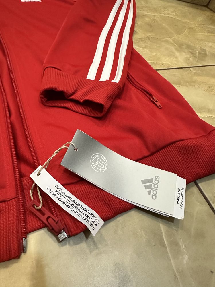Спортивна кофта adidas essentials 3-stripes red track suit h10157