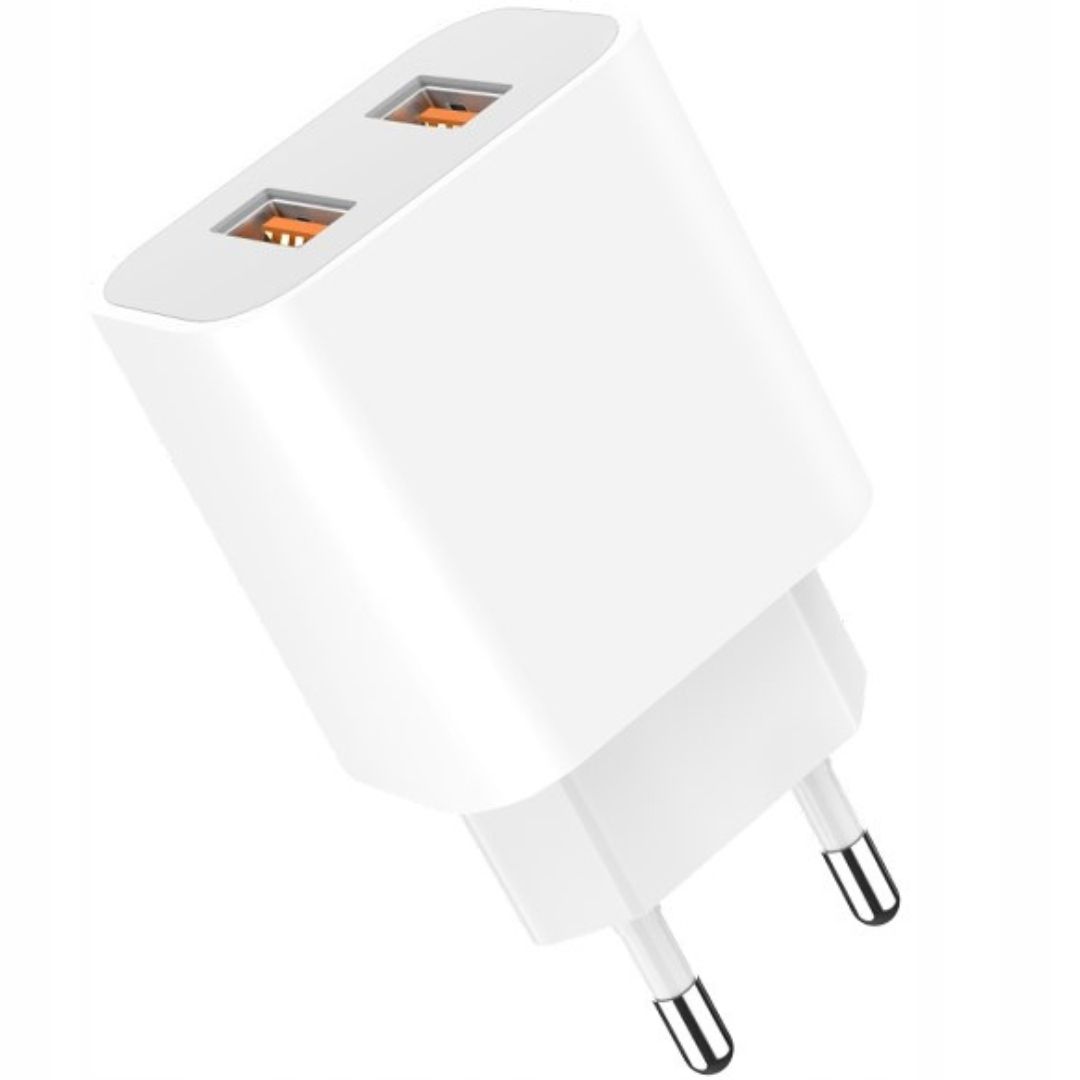Ładowarka Sieciowa 2Xusb 2.4A + Kabel Usb-C Typ C