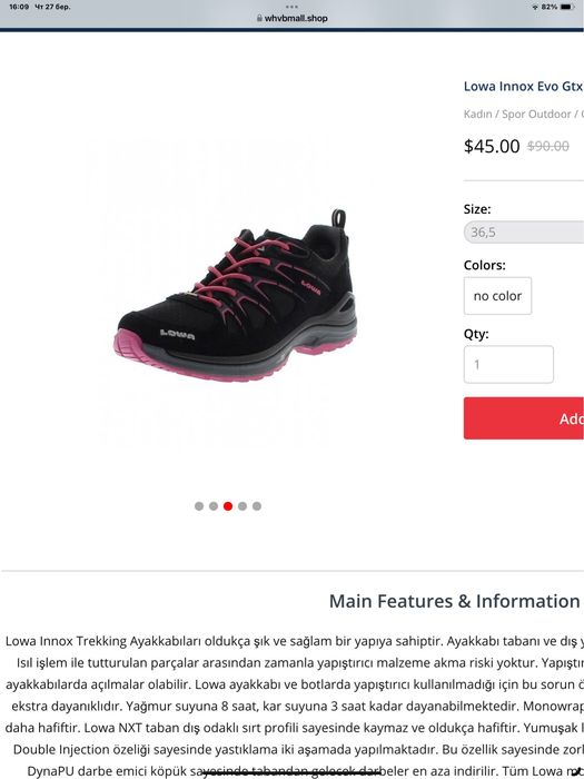 Lowa Innox Evo Gtx Lo Розмір 39,5