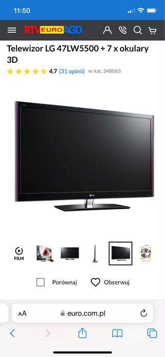 Telewizor LG47 cali 3D