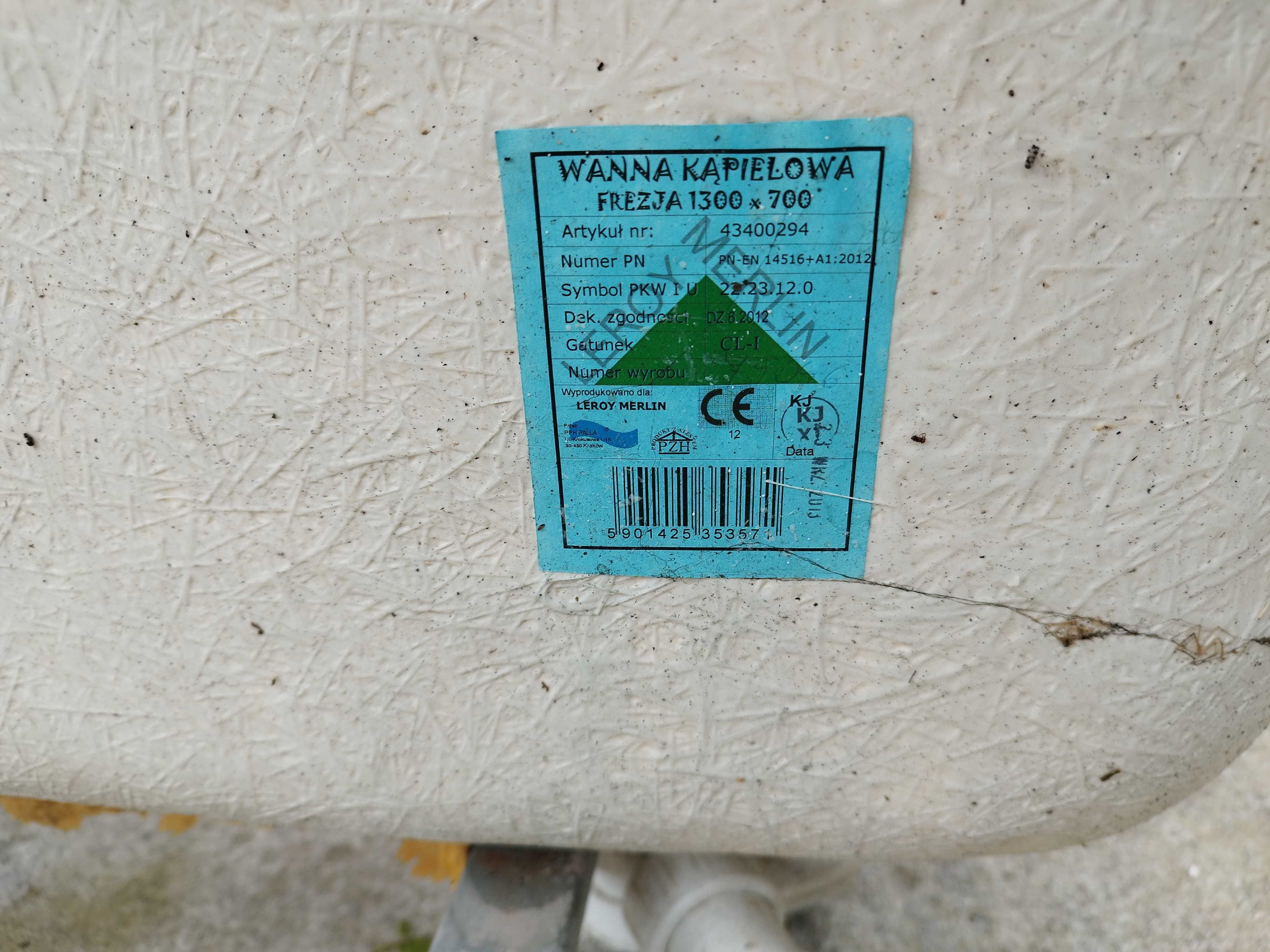 Wanna wanny z nózkami