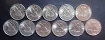 Lote com 11 Moedas 2,50 Escudos Novas