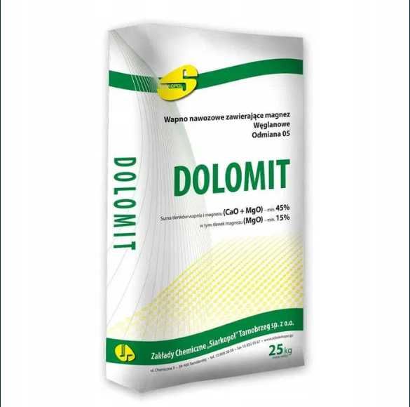CAŁOROCZNE Wapno nawozowe z magnezem 25kg (CaO+MgO) Dolomit Siarkopol