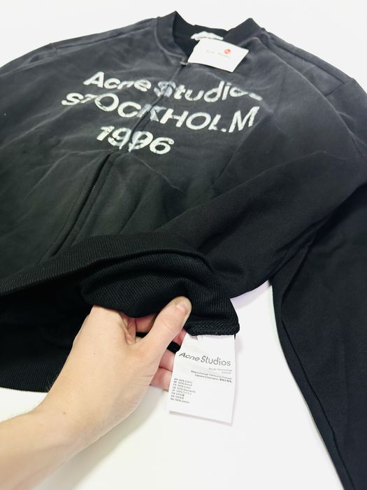 Бомбер худі Acne Studios bomber hoodie washed black balenciaga erd L