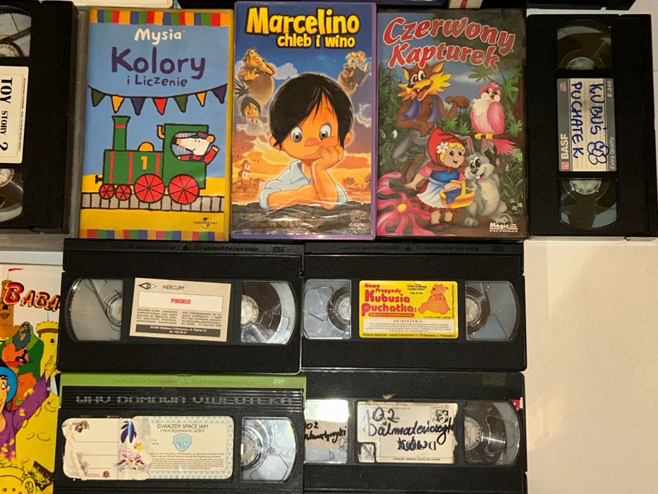 Bajki dla dzieci na kasetach VHS - 38 sztuk - PRL