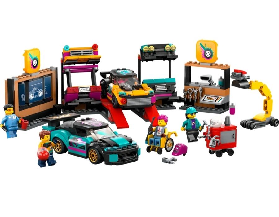Конструктор з машинами лего сіті тюнінг ательє 60389 lego city гараж