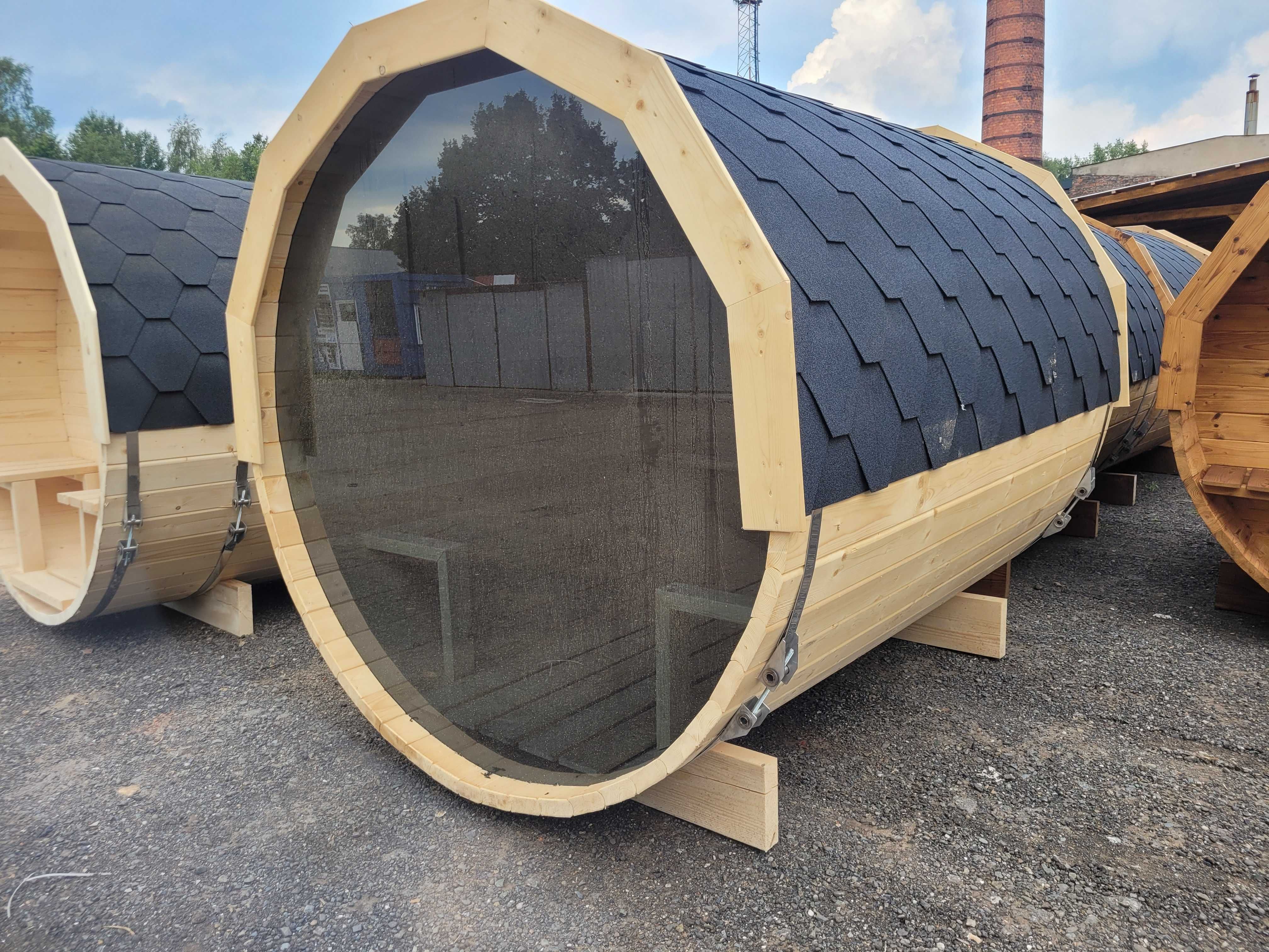 sauna ogrodowa*gorąca BECZKA*350 cm długości*GNIEZNO*promocja