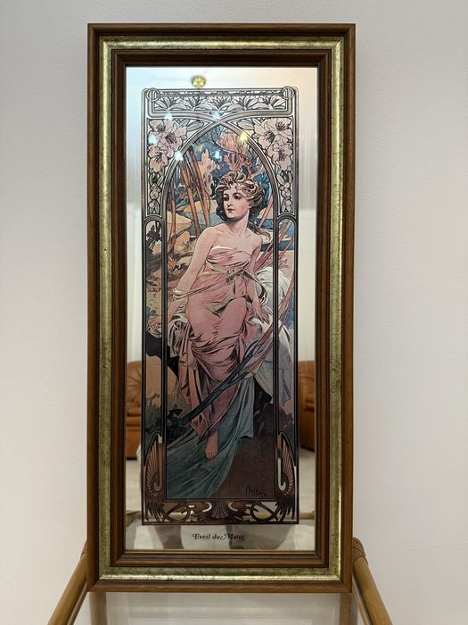 Quadro espelho “Eveil du Matin” - Mucha