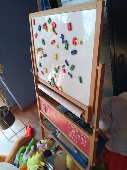 Tablica edukacyjna magnetyczna i kredowa zegar cyfry!