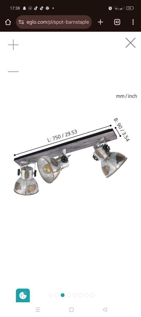 Lampa sufitowa BARNSTAPE Eglo