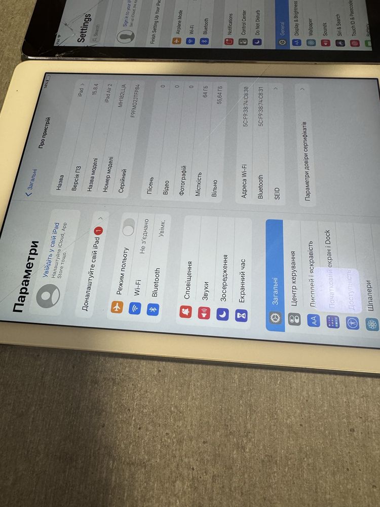 iPad Air 2. 16 гігабайт. Gold. Space Grey. Гарантія. З США