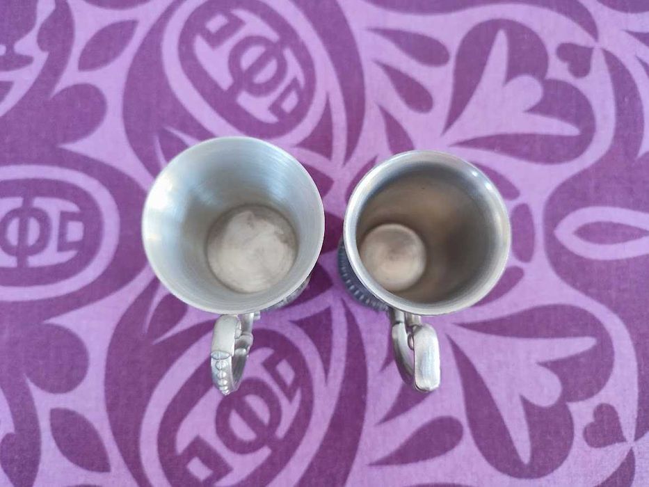 Вінтажні вироби з харчового олова. Чарки 40мл. Німеччина.