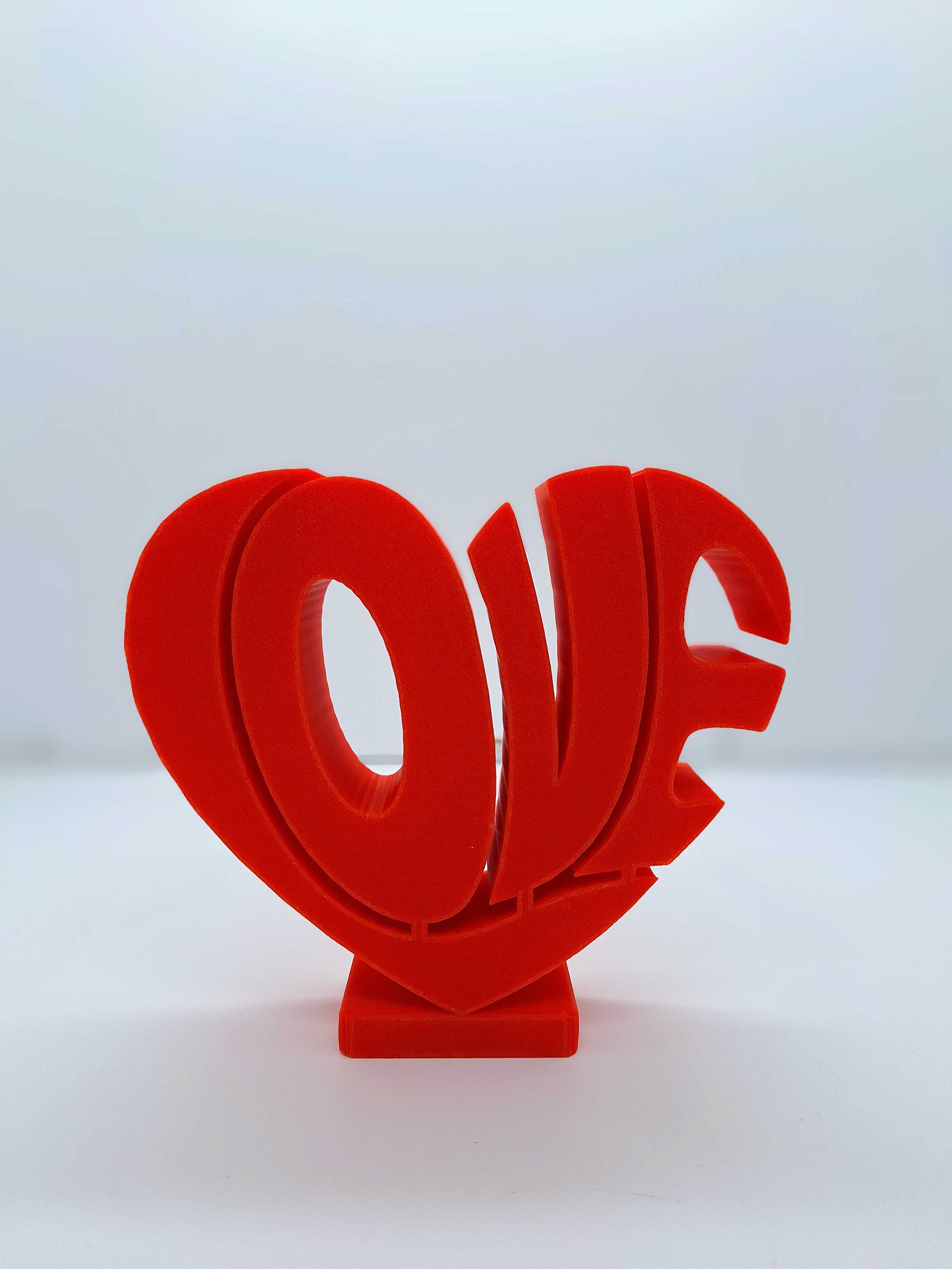 Serce 'Love', 3D, dekoracja stojąca