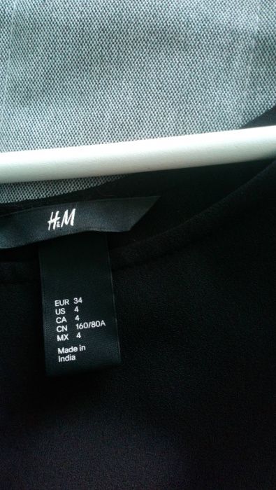 H&M czarna tunika rozmiar S