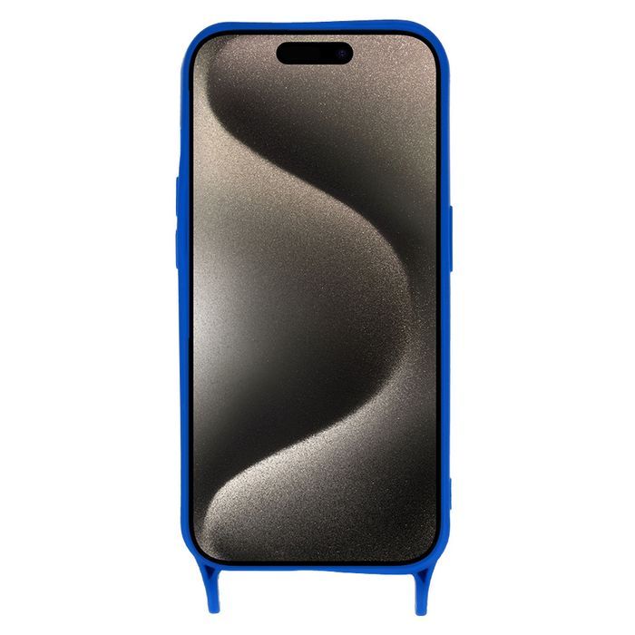 Strap Silicone Case Do Iphone 15 Wzór 2 Niebieski
