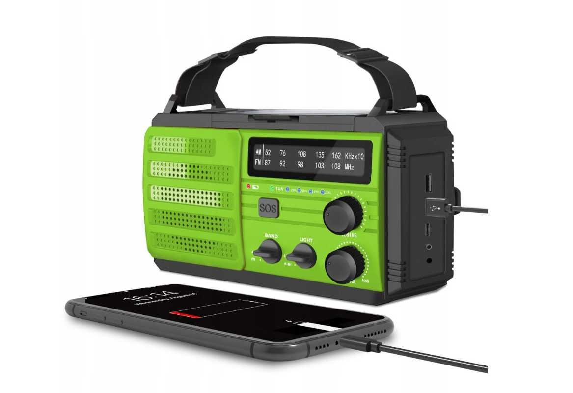Radio solarne sieciowo-bateryjne AM, FM MOZOS MD-091