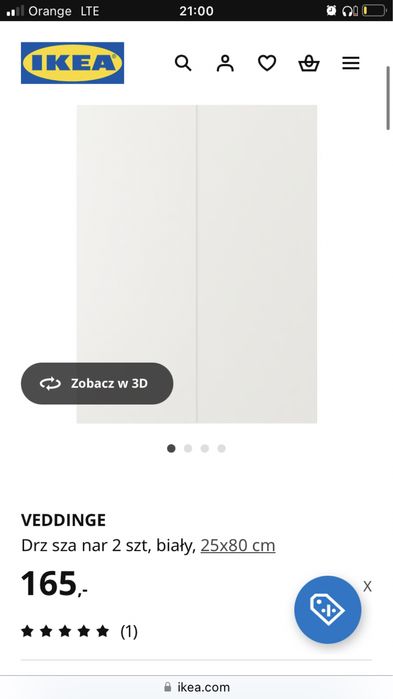 Ikea fronty metod veddinge białe do szafki narożnej