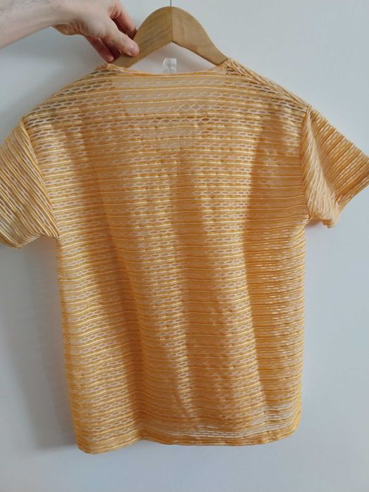 Blusa laranja arejada, tamanho XL/42