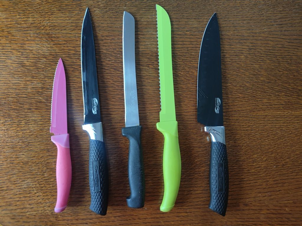 Zestaw noży noże kolorowe kuchenne