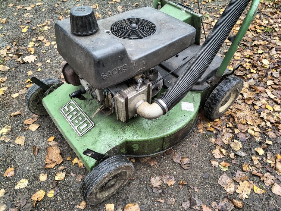 Kosiarka karczownika Sabo 6 k.mech silnik sachs niemiecka aluminium