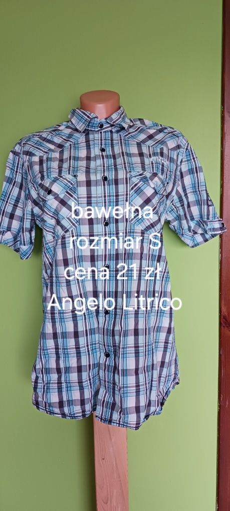 Biała koszula w paski i wzorki On the Road rozm 164 cm