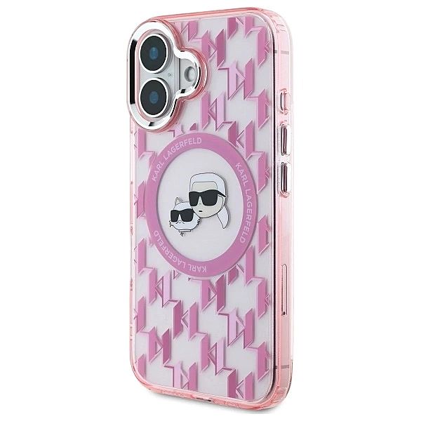 Etui Karl Lagerfeld IML Monogram Karl & Choupette Head MagSafe na iPho