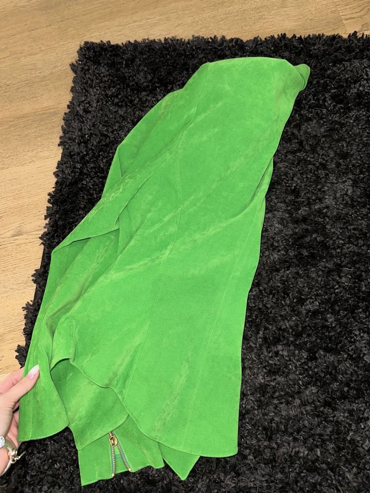 Kurtka ramoneska zielona z poduszeczkami