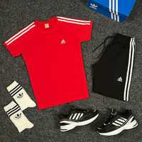 Мужской спортивный костюм Adidas/Футболка+шорты/Мужской комплект
