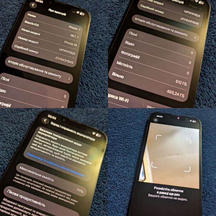 Смартфон Apple iPhone 14 Midnight 512Gb Айфон 14