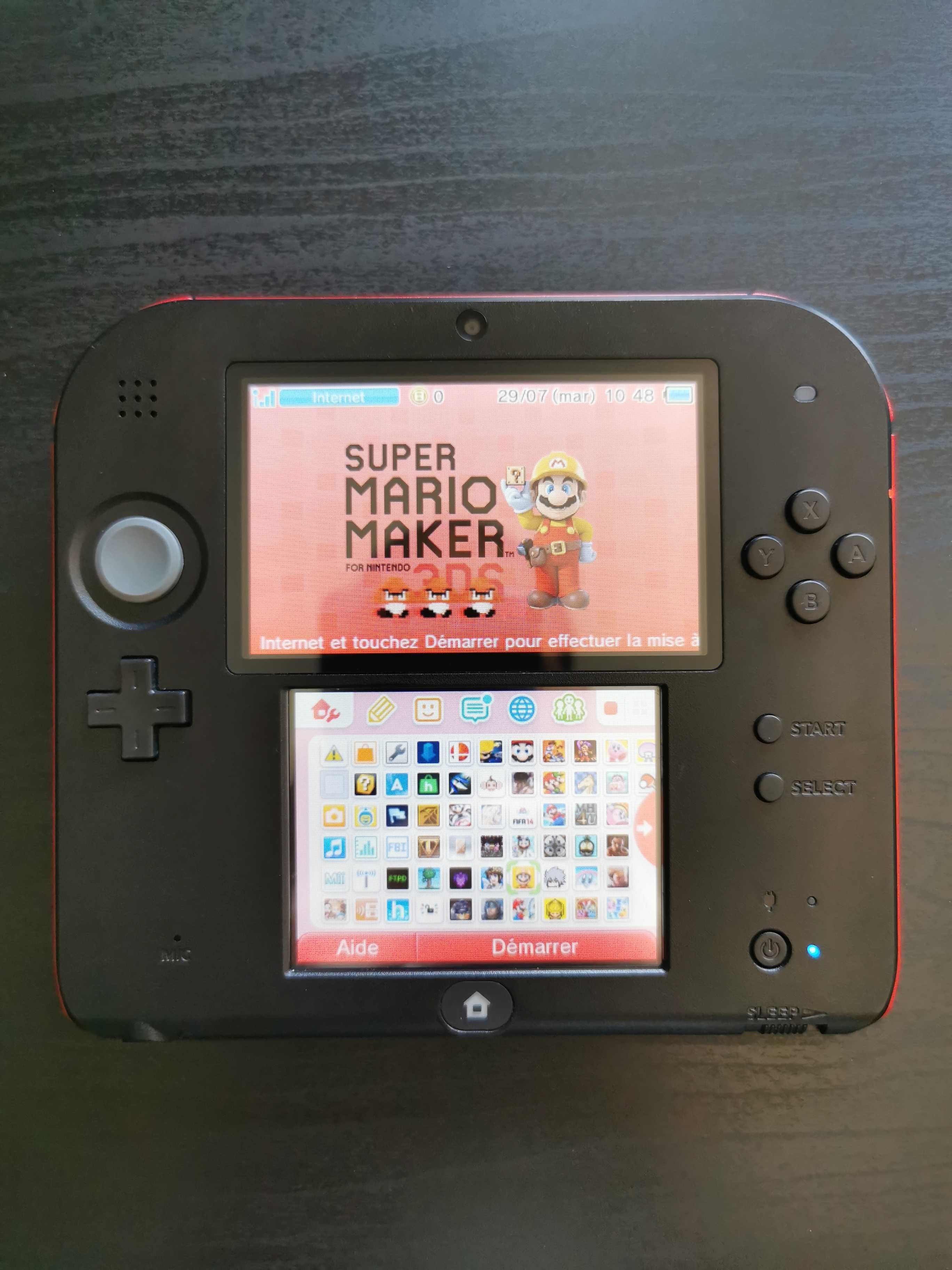 Nintendo 2ds desbloqueada 128gb + jogos. Ótimo estado!
