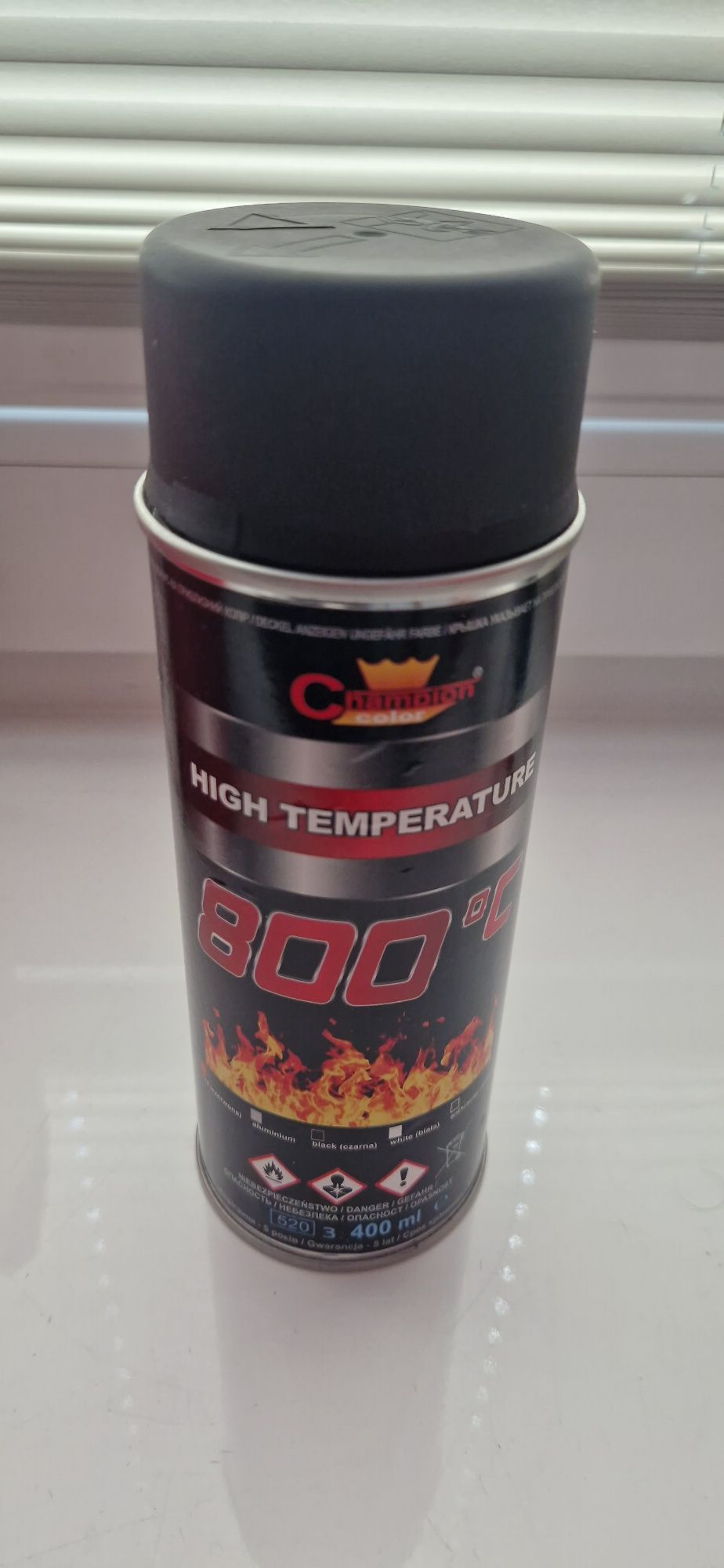 Farba Spray Żaroodporna 400ml czarny