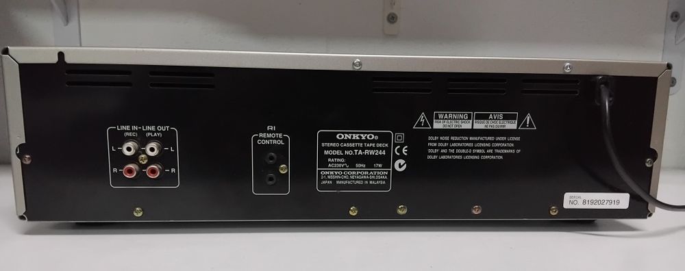 ONKYO deck cassettes TA-RW244