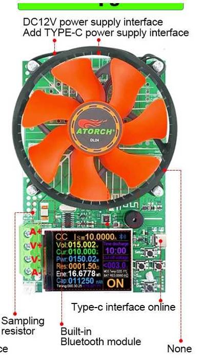 Новая версия электронной нагрузки Atorch DL24 150W 20A и BW150 20 A