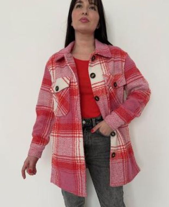 Тепла сорочка в клітинку. Рубашка. Пальтішко.