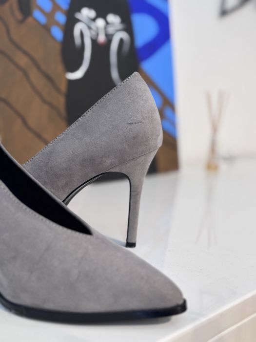 Szpilki szare w szpic H&M 41