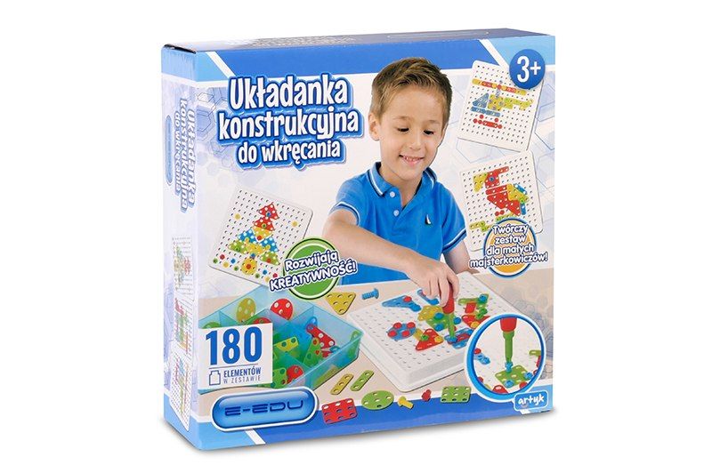 Układanka konstrukcyjna do wkręcania mozaika edu