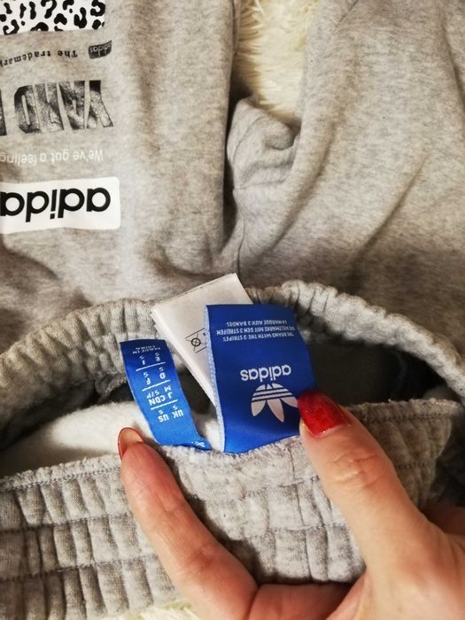 spodnie dresowe adidas S 36 szare oryginalne