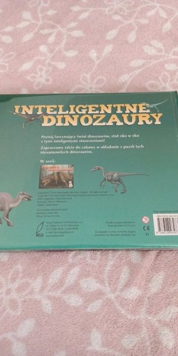 Puzzle 5 x 35 układanki książka inteligentne dinozaury