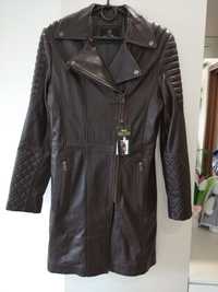 Кожаный плащ, пальто, кардиган, куртка размер 40-42