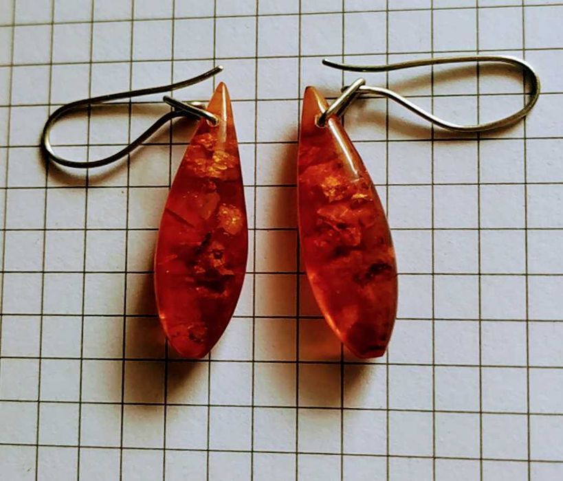 серьги янтарные серёжки серебро