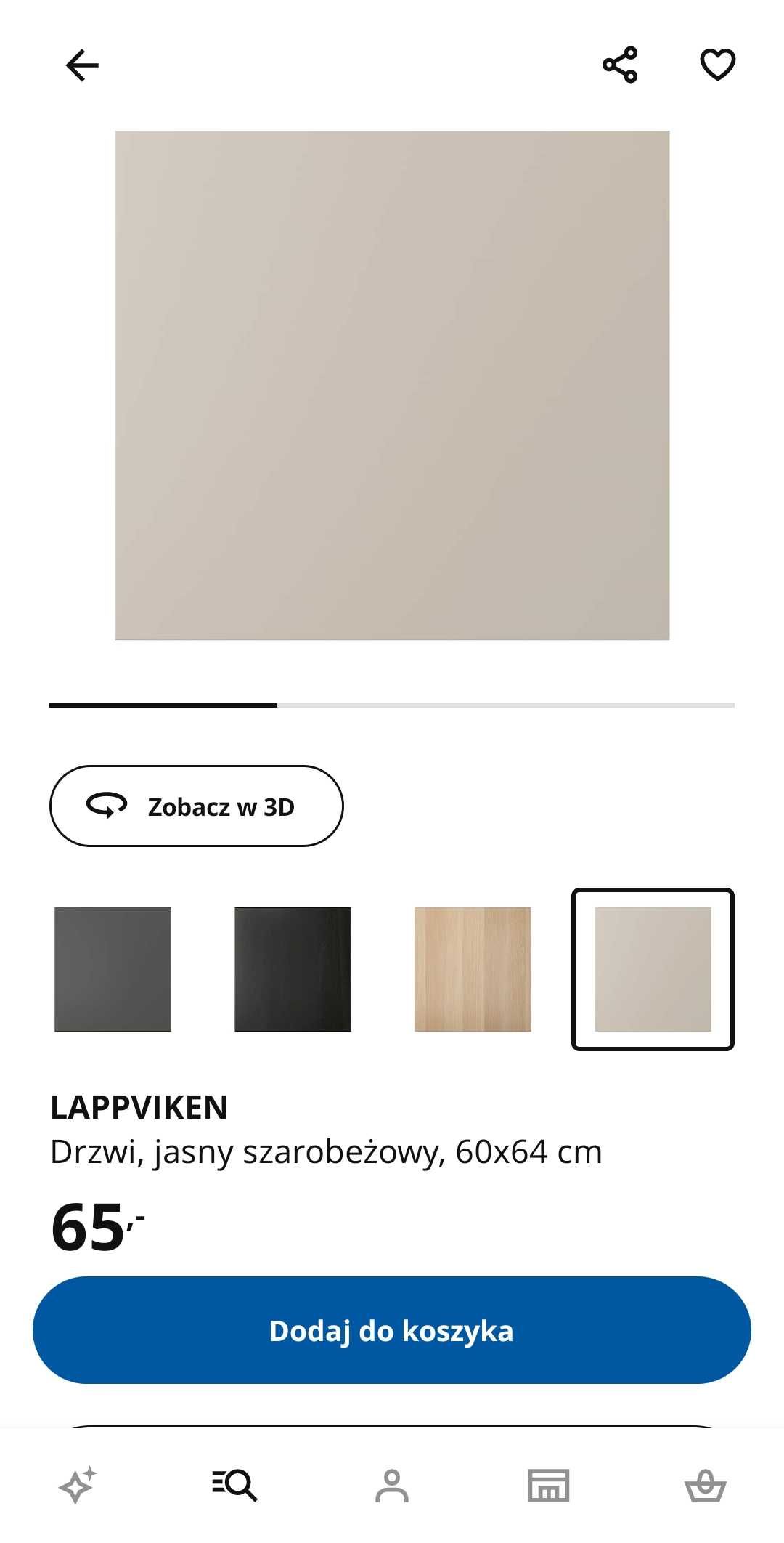 Szafka Besta Ikea z jasnobeżowymi drzwiami