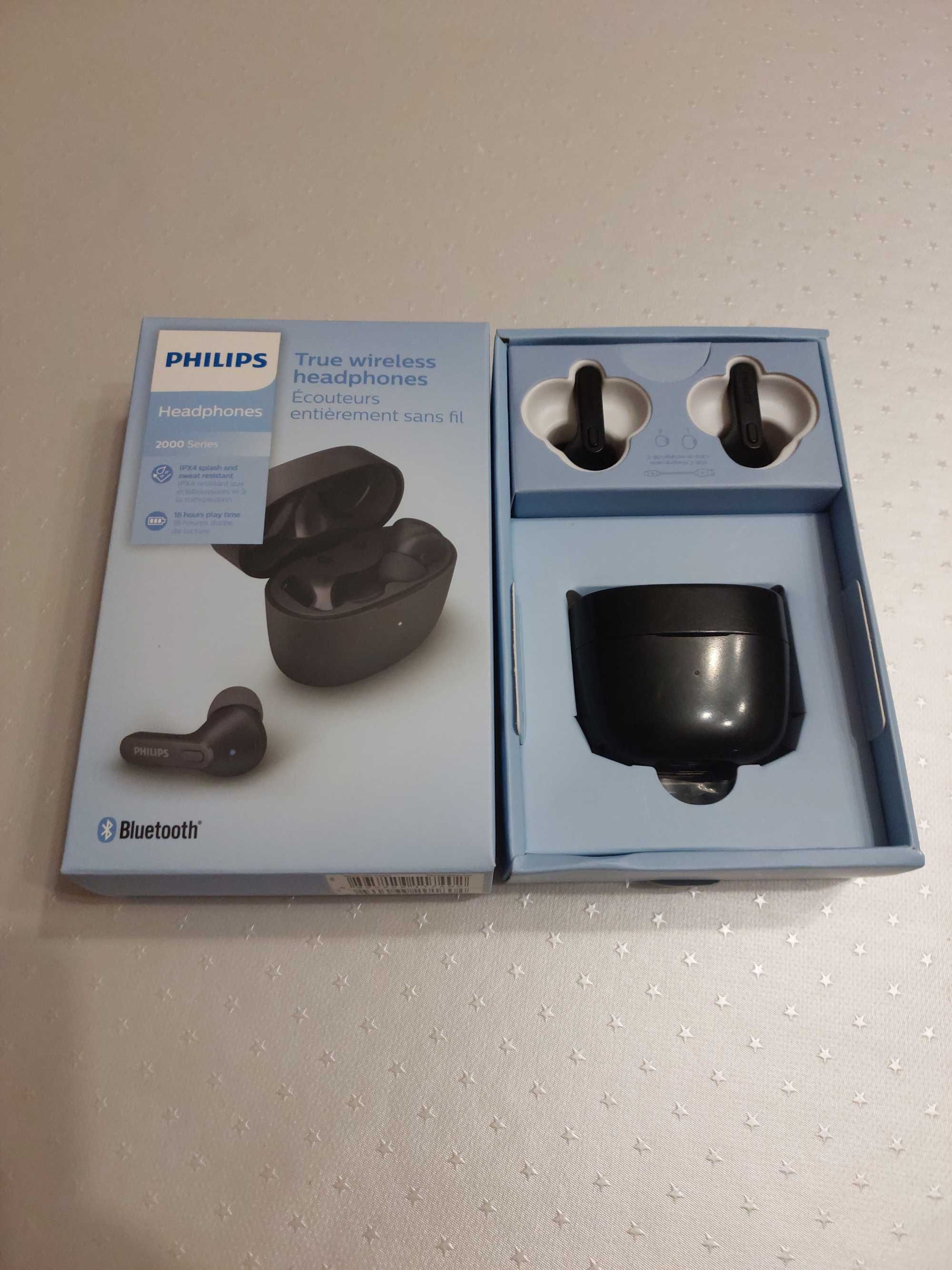 Słuchawki bezprzewodowe dokanałowe PHILIPS TAT2206BK/00 Czarne